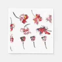 Whispers florale - Hibiscus acrylique Abstrait & R