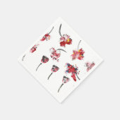 Serviette En Papier Whispers florale - Hibiscus acrylique Abstrait & R (Coin)