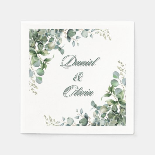 Serviette En Papier "Whispers of Green" (Devant)