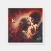 Serviette En Papier Whispers of Love Valentine Paper Napkin - Romantiq (Devant)