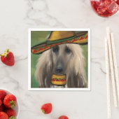 Serviette En Papier White Afghan Hound (En situation)