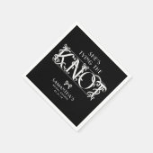 Serviette En Papier White Bow She's Tying the Knot Chic Bridal Shower (Coin)
