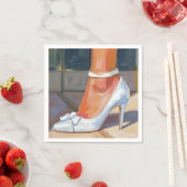 Serviette En Papier White Bridal Heels Wedding (En situation)