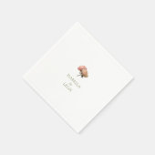 Serviette En Papier White | Chic Rose Wedding  (Coin)