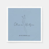 Serviette En Papier White Elegant Minimalist Botanical (Devant)