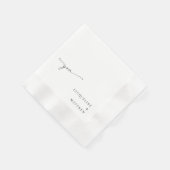 Serviette En Papier White Forever You Mariage Cocktail personnalisé (Coin)