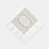 Serviette En Papier White Gold Great Gatsby Art Déco Mariage des année (Coin)