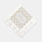 Serviette En Papier White Great Gatsby Art Déco Gold Mariage (Coin)