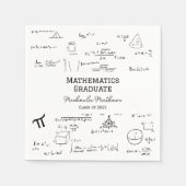 Serviette En Papier White Mathematics Graduate Class of Graduation (Devant)