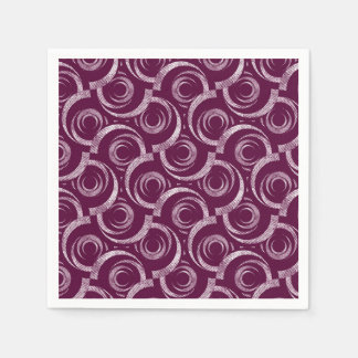 Serviette En Papier White ornament on a burgundy background.