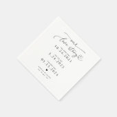 Serviette En Papier White Our Love Story Élégant Mariage de script Nap (Coin)