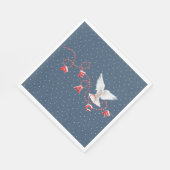 Serviette En Papier White Peace Dove With Peace Text (Coin)