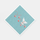 Serviette En Papier White Peace Dove With Peace Text (Coin)