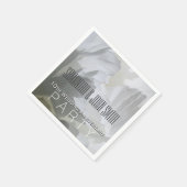 Serviette En Papier White Peony 10e Mariage papier d'anniversaire Napk (Coin)