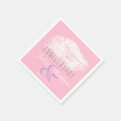 Serviette En Papier White Peony 1er Mariage Anniversaire papier Napkin (Coin)