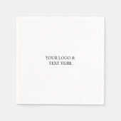 Serviette En Papier White Personalized – Your Logo & Text Here (Devant)