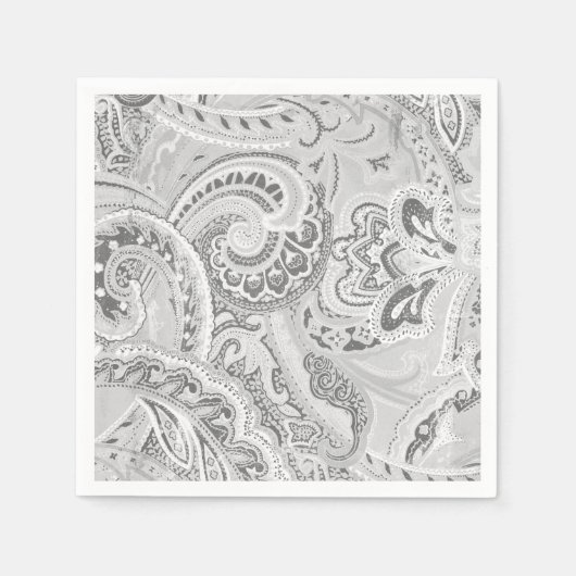 Serviette En Papier White Retro Paisley Bandanna/Bandana (Devant)