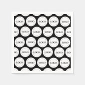 Serviette En Papier White Round Circle Logo Motif Business Party (Devant)