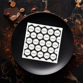 Serviette En Papier White Round Circle Logo Motif Business Party