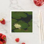 Serviette En Papier White Waterlily I Peaceful (En situation)