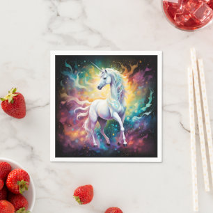 Serviette En Papier White Wonder : La licorne spectrale blanche,
