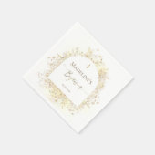 Serviette En Papier white yellow flowers Baptism  (Coin)