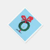 Serviette En Papier Who Peeking Through Christmas Wreath (Coin)