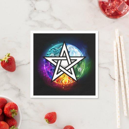 Serviette En Papier Wiccan pentagram (En situation)