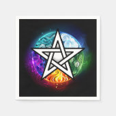 Serviette En Papier Wiccan pentagram (Devant)
