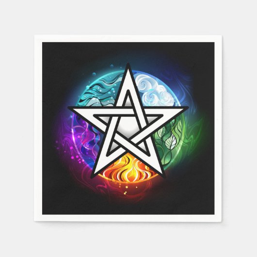 Serviette En Papier Wiccan pentagram (Devant)