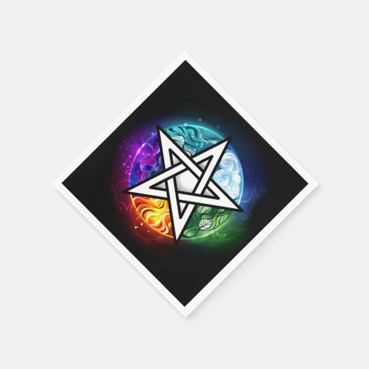 Serviette En Papier Wiccan pentagram (Coin)