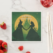 Serviette En Papier Wicked Baby Shower Napkins- Elphaba & Glinda Party (En situation)