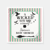 Serviette En Papier Wicked Cute Baby is Brewing Halloween Baby Shower (Devant)