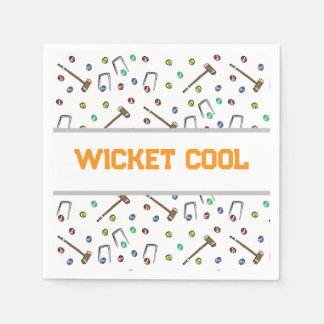Serviette En Papier Wicket Cool Croquet Anniversaire Mignonne Garden P