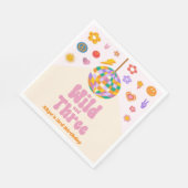Serviette En Papier Wild and Three Retro Disco Ball 3ème anniversaire (Coin)
