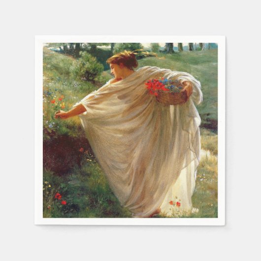 Serviette En Papier Wild Blossoms (par Edward Poynter) (Devant)