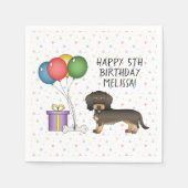 Serviette En Papier Wild Boar Wire Haired Dachshund Chien - Anniversai (Devant)