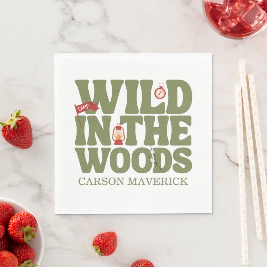 Serviette En Papier Wild In The Woods Kids Birthday (En situation)