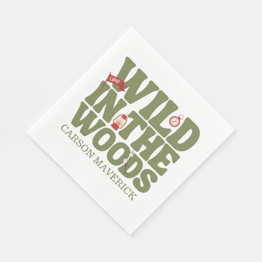 Serviette En Papier Wild In The Woods Kids Birthday (Coin)