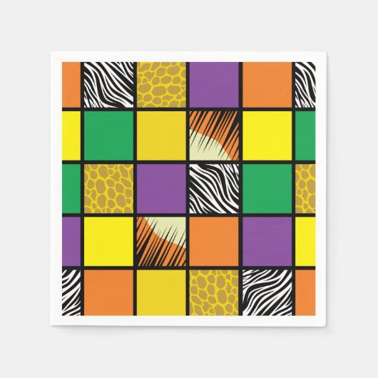 Serviette En Papier Wild One 1er anniversaire de fête Safari (Devant)