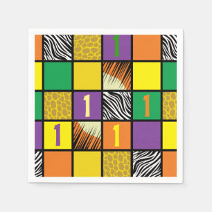 Serviette En Papier Wild One 1er anniversaire de fête Safari