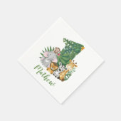 Serviette En Papier Wild One Baby 1st Birthday Jungle Safari T-shirt (Coin)
