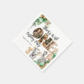 Serviette En Papier Wild One Birthday Safari photo d'animal (Coin)