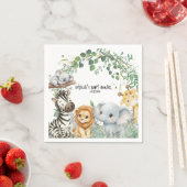 Serviette En Papier Wild One Cute Safari Jungle Animals Boy Baby Showe (En situation)