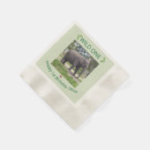 Serviette En Papier Wild One Elephant Birthday Table Accent  (Coin)