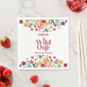 Serviette En Papier Wild One Fleur sauvage 1er anniversaire (En situation)