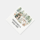 Serviette En Papier Wild One Forest Bear Deer Woodland Birthday Party (Coin)