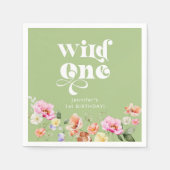 Serviette En Papier Wild one girl 1er anniversaire (Devant)