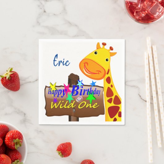 Serviette En Papier Wild One Joyeux Anniversaire Papier serviettes Eri (En situation)