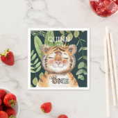 Serviette En Papier Wild One Jungle Animals Safari 1st Birthday (En situation)